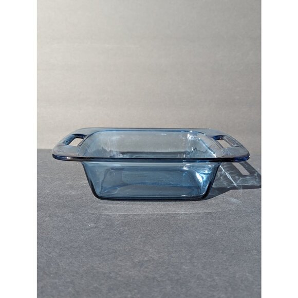 Pale Blue clear Pyrex Glass Deep Loaf Pan 1.5 Litre Casserole Dish | Made in USA - Picture 1 of 4
